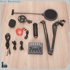 Recording Studio Equipment Podcast Equipment Bundle Kit Audio Interface Dj Mixer