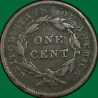1843 Braided Hair Large Cent Extremely Fine Xf Coin  Corrosion  Rim Bump  46519