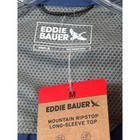 Nwt Eddie Bauer Mountain Ripstop Long Sleeve Top Blue Upf 50  Moisture Wicking M
