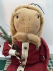 Grubby Primitive Old World Santa Claus Doll Tea Stained Candy Canes Rusty Bells