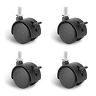 4 Pack 1 5 Inch Swivel Stem Caster Wheels Replacement Casters 1 5   M8