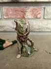 Set Of 2 Vintage Ceramic Gnomes Elves  Hand Painted Rare Excellent Shape