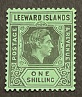 Travelstamps  Leeward Islands Stamps Sg110 Kgvi  1 Shilling Mint Og H