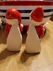 Vintage Japan Christmas Salt   Pepper Shakers Santa   Mrs  Claus 5  Tall Rare 