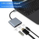 Usb C Hub To Hdmi 3-in-1 Adapter 100w Fast Charging 5gbps Usb-a 3 0 Av Multiport