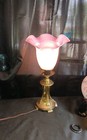 Vintage Fenton Art Glass Table Lamp Rosalene Pink