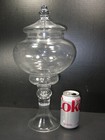 Large 16  Hand Blown Pharmacy Apothecary   Candy Jar W  Knob Lid