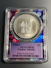 1998 S Crispus Attucks U  S  Silver Dollar Commemorative Pcgs Ms70  Purple Core 