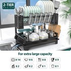 B-land Dish Drying Rack  2 Tier Dish Racks For Kitchen Counter And Sink - Lar   