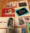 Lot Of 16 Vintage Camera Instruction Manuals   Brochures  Fuji  Voigtlander  Etc