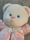 Vintage 1992 Fisher Price Plush Pink Satin Teddy Bear Stuffed Animal Lovey