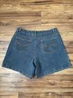 Vintage 90s Denim High Waisted Jean Mom Shorts Medium Wash Western Women 14