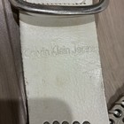 Vintage Wide Leather Belt Cream Studded Boho Festival Western Calvin Klein M