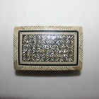 Vintage Micro Inlay Mother Of Pearl Hinged Lid Jewelry trinket Box