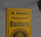 Antique Quack Medicine Bottle Label Box Hobsons Compound 10  Alcohol Diarrrhoea 