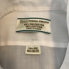 Vintage Sears Perma-prest Shirt Mens 15 5 36 37 White Long Sleeve Dress 70s