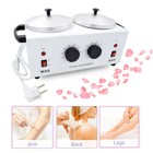 2 500ml Electric Dual Wax Warmer Heater Pot Machine Salon Facial Skin Hands Care