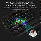 Rapoo V500pro Mechanical Gaming Keyboard 104 Keys Rgb Backlit Brown Switch