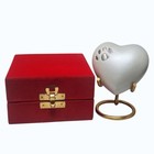 Custom Heart Pet Urn For Ashes Paw Print Engraved Dog Cat Memorial Keepsake