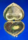 Estee Lauder Vintage Goldtone Youth Dew Engraved Heart Compact W  Solid Perfume