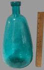Vintage Large 14 75   High Sky-blue Recycled Glass Bottle Vase
