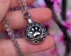 Celtic Paw Print Pet Cremation Jewelry Ashes Urn Necklace Ash Pendant Dog Cat 