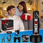 70in Freestanding Punching Bag Set W 12oz Gloves Pump Mma Boxing Karate Training