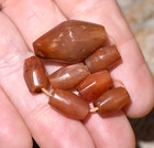 Ancient Excavated Carnelian Djenne Handmade Stone Dig Beads Mali 1000   Yrs Old