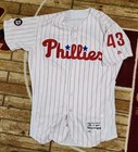 Nick Pivetta 2016 Game Used Worn Signed Phillies Baseball Jersey Mlb Loa