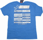Detroit Lions Nfl 2019 Schedule T-shirt Blue Large