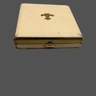 Quinlan Square Rouge Compact  Cream Enamel Vintage Vanity  Art Deco
