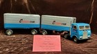 Vintage Tin Toy Transcon Semi Truck W  2 Trailers Friction Toy Japan 