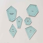 300pcs Paper Piecing Shapes Acrylic Quilt Templates Quilting Patchwork Piecing C