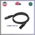10pcs 6 5ft 3 Pin Dmx Cable Xlr Male To Female Stage Dj Light Signal Cord 2m