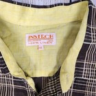 Men Inserch Brown  4xl  Premium Soft Cool Linen  2pc Leisure Suit Brown Plaid