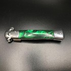 9 tactical Green Pearl Spring Assisted Open Blade Folding Pocket Knife With Clip