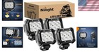 All-weather 18w Led Flood Light Bar Set - 4pcs For Vans  Trucks   Motorcycles