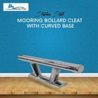 Marine City 10 Inches Mooring Bollard Cleat With Curved Base Stainless Steel