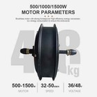 36v 48v 500w-1500w Fat Snow Ebike Conversion 20 26in Front rear Wheel Motor Kit