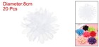 Chiffon Flower 3  Fabric Flowers Bows Fabric Appliques White 20 Pack