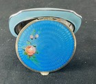 Vintage Evans Mayfair Art Deco Guilloche Enamel Powder And Rouge Compact