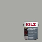 1-part Epoxy Acrylic Concrete   Garage Floor Paint  Silver Gray  Satin  Inter   