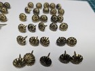 64 Antique Furniture Upholstery Tacks Nails  Solid Brass Oxford Daisy