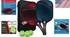 Enjoyable Pickleball Experience  2 Usapa Graphite Paddles   3 Balls For All Ages