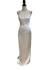 Demetrios Ivory Pearl Embellished Detachable Train Wedding Gown Size 10  979