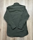 50s Vintage Korean War Military Marine Army Green Wool Field Shirt Size Small