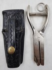 B-v Train Conductor Railroad Bus Ticket Punch Dutyman 5221u  Leather Holster Vtg