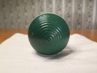 Vintage Forster Green Wood Ribbed 3 25  Croquet Ball With 3 Stripes