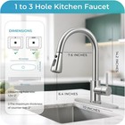 Brushed Nickel Kitchen Faucet Pull Down Sprayer Single Hole Mixer Tap With Cover