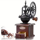 Manual Coffee Grinder Antique Cast Iron Hand Crank Coffee Mill With Grind Set   